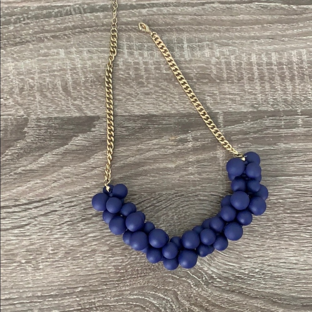 Navy blue “bubble” necklace